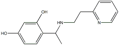 4-(1-{[2-(pyridin-2-yl)ethyl]amino}ethyl)benzene-1,3-diol Struktur