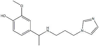 4-(1-{[3-(1H-imidazol-1-yl)propyl]amino}ethyl)-2-methoxyphenol Struktur