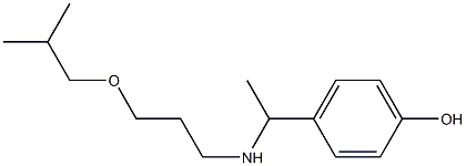 4-(1-{[3-(2-methylpropoxy)propyl]amino}ethyl)phenol Struktur