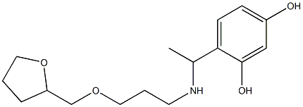 4-(1-{[3-(oxolan-2-ylmethoxy)propyl]amino}ethyl)benzene-1,3-diol Struktur