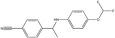 4-(1-{[4-(difluoromethoxy)phenyl]amino}ethyl)benzonitrile Struktur