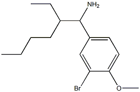 4-(1-amino-2-ethylhexyl)-2-bromo-1-methoxybenzene Struktur