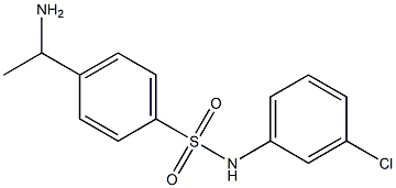 4-(1-aminoethyl)-N-(3-chlorophenyl)benzene-1-sulfonamide Struktur