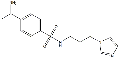 4-(1-aminoethyl)-N-[3-(1H-imidazol-1-yl)propyl]benzene-1-sulfonamide Struktur