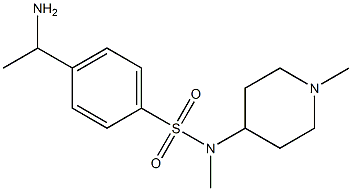 4-(1-aminoethyl)-N-methyl-N-(1-methylpiperidin-4-yl)benzene-1-sulfonamide Struktur