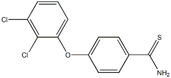 4-(2,3-dichlorophenoxy)benzene-1-carbothioamide Struktur