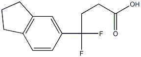 4-(2,3-dihydro-1H-inden-5-yl)-4,4-difluorobutanoic acid Struktur