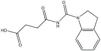 4-(2,3-dihydro-1H-indol-1-ylcarbonylamino)-4-oxobutanoic acid Struktur