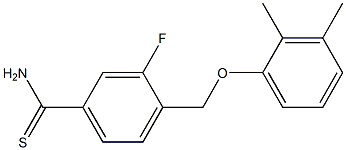 4-(2,3-dimethylphenoxymethyl)-3-fluorobenzene-1-carbothioamide Struktur