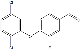 4-(2,5-dichlorophenoxy)-3-fluorobenzaldehyde Struktur