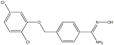 4-(2,5-dichlorophenoxymethyl)-N'-hydroxybenzene-1-carboximidamide Struktur