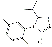 4-(2,5-difluorophenyl)-5-(propan-2-yl)-4H-1,2,4-triazole-3-thiol Struktur