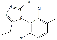 4-(2,6-dichloro-3-methylphenyl)-5-ethyl-4H-1,2,4-triazole-3-thiol Struktur