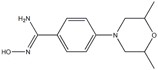 4-(2,6-dimethylmorpholin-4-yl)-N'-hydroxybenzene-1-carboximidamide Struktur