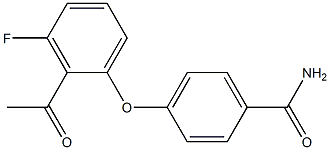 4-(2-acetyl-3-fluorophenoxy)benzamide Struktur