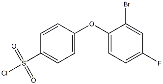 4-(2-bromo-4-fluorophenoxy)benzene-1-sulfonyl chloride Struktur