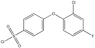 4-(2-chloro-4-fluorophenoxy)benzene-1-sulfonyl chloride Struktur