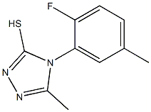 4-(2-fluoro-5-methylphenyl)-5-methyl-4H-1,2,4-triazole-3-thiol Struktur