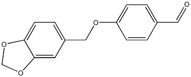 4-(2H-1,3-benzodioxol-5-ylmethoxy)benzaldehyde Struktur