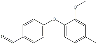 4-(2-methoxy-4-methylphenoxy)benzaldehyde Struktur