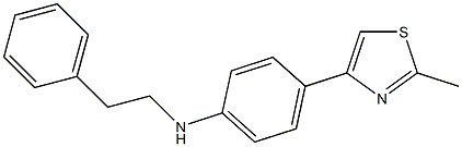 4-(2-methyl-1,3-thiazol-4-yl)-N-(2-phenylethyl)aniline Struktur