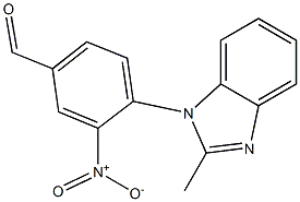 4-(2-methyl-1H-1,3-benzodiazol-1-yl)-3-nitrobenzaldehyde Struktur