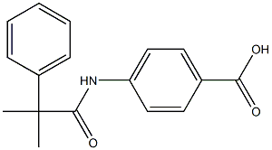 4-(2-methyl-2-phenylpropanamido)benzoic acid Struktur