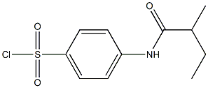 4-(2-methylbutanamido)benzene-1-sulfonyl chloride Struktur