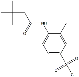 4-(3,3-dimethylbutanamido)-3-methylbenzene-1-sulfonyl chloride Struktur