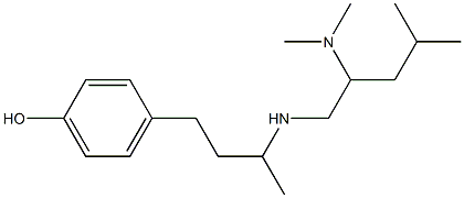 4-(3-{[2-(dimethylamino)-4-methylpentyl]amino}butyl)phenol Struktur