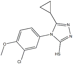 4-(3-chloro-4-methoxyphenyl)-5-cyclopropyl-4H-1,2,4-triazole-3-thiol Struktur