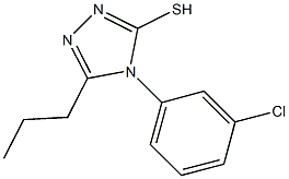 4-(3-chlorophenyl)-5-propyl-4H-1,2,4-triazole-3-thiol Struktur