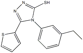 4-(3-ethylphenyl)-5-(thiophen-2-yl)-4H-1,2,4-triazole-3-thiol Struktur