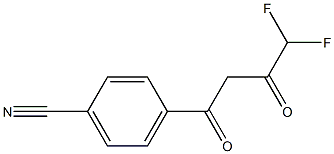 4-(4,4-difluoro-3-oxobutanoyl)benzonitrile Struktur