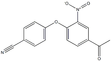 4-(4-acetyl-2-nitrophenoxy)benzonitrile Struktur