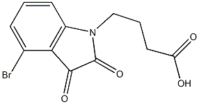 4-(4-bromo-2,3-dioxo-2,3-dihydro-1H-indol-1-yl)butanoic acid Struktur