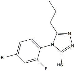 4-(4-bromo-2-fluorophenyl)-5-propyl-4H-1,2,4-triazole-3-thiol Struktur