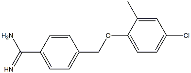 4-(4-chloro-2-methylphenoxymethyl)benzene-1-carboximidamide Struktur