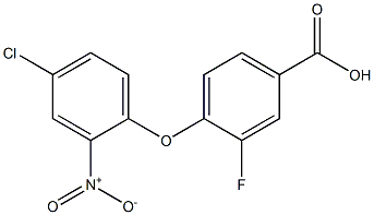 4-(4-chloro-2-nitrophenoxy)-3-fluorobenzoic acid Struktur