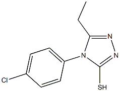 4-(4-chlorophenyl)-5-ethyl-4H-1,2,4-triazole-3-thiol Struktur