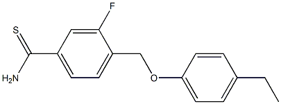 4-(4-ethylphenoxymethyl)-3-fluorobenzene-1-carbothioamide Struktur