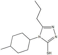 4-(4-methylcyclohexyl)-5-propyl-4H-1,2,4-triazole-3-thiol Struktur