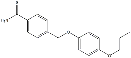 4-(4-propoxyphenoxymethyl)benzene-1-carbothioamide Struktur