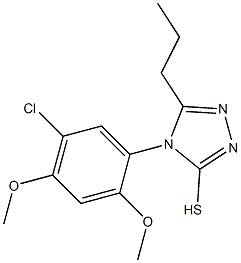 4-(5-chloro-2,4-dimethoxyphenyl)-5-propyl-4H-1,2,4-triazole-3-thiol Struktur