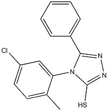 4-(5-chloro-2-methylphenyl)-5-phenyl-4H-1,2,4-triazole-3-thiol Struktur