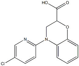 4-(5-chloropyridin-2-yl)-3,4-dihydro-2H-1,4-benzoxazine-2-carboxylic acid Struktur