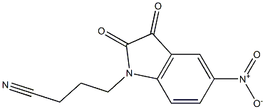 4-(5-nitro-2,3-dioxo-2,3-dihydro-1H-indol-1-yl)butanenitrile Struktur