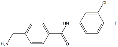 4-(aminomethyl)-N-(3-chloro-4-fluorophenyl)benzamide Struktur