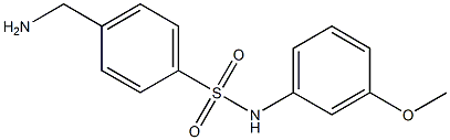 4-(aminomethyl)-N-(3-methoxyphenyl)benzenesulfonamide Struktur