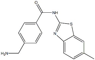 4-(aminomethyl)-N-(6-methyl-1,3-benzothiazol-2-yl)benzamide Struktur